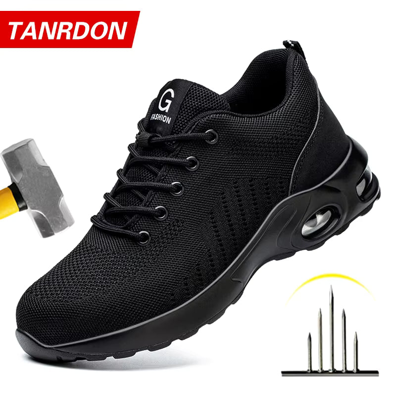Men's Steel Toe Safety Work Boots — Anti-Smash Indestructible Tactical Work Sneakers