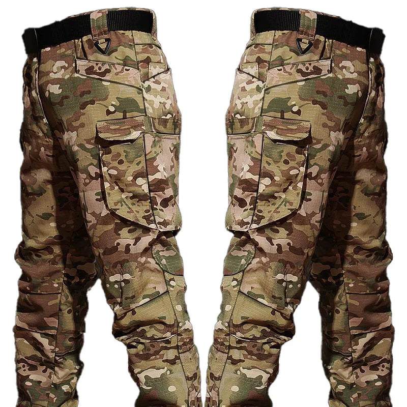 Men's Tactical Camo Combat 2-Piece Set – Waterproof Quick-Dry Hunting Training Suit