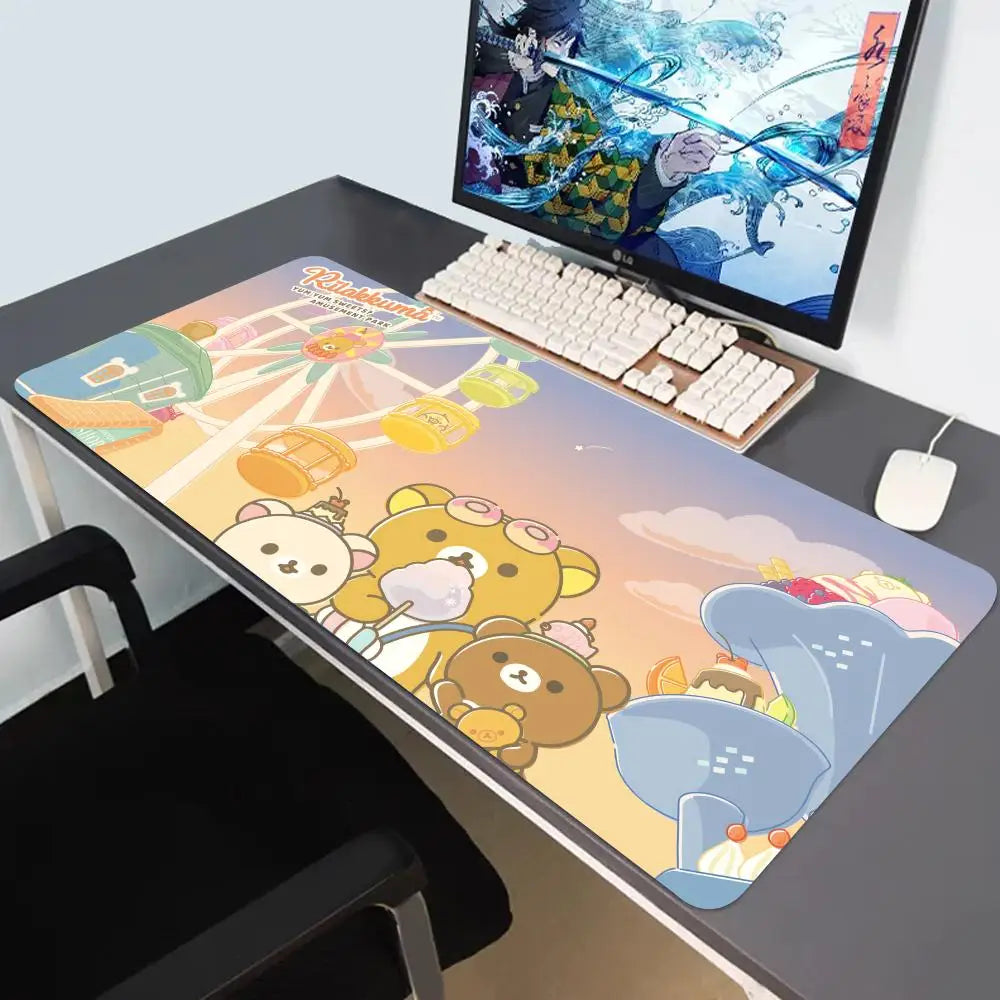 Rilakkuma Anime Gaming Mouse Pad — Large Non-Slip Desk Mat