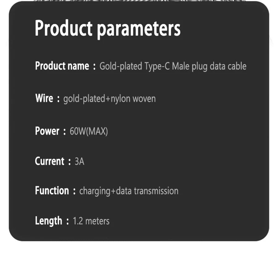USB-C Ultra Fast Charge Cable with E-Marker Chip – PD 240W/100W/60W, 1m to 2m, 3 Colors