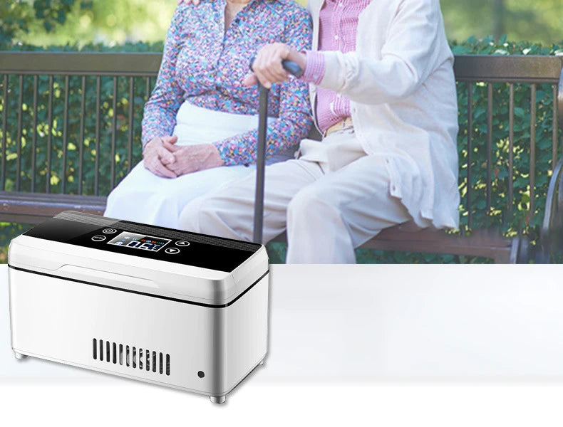 10400mAh Portable Insulin Refrigerator – USB Rechargeable Mini Cold Box with Constant Temperature Cooler Bag