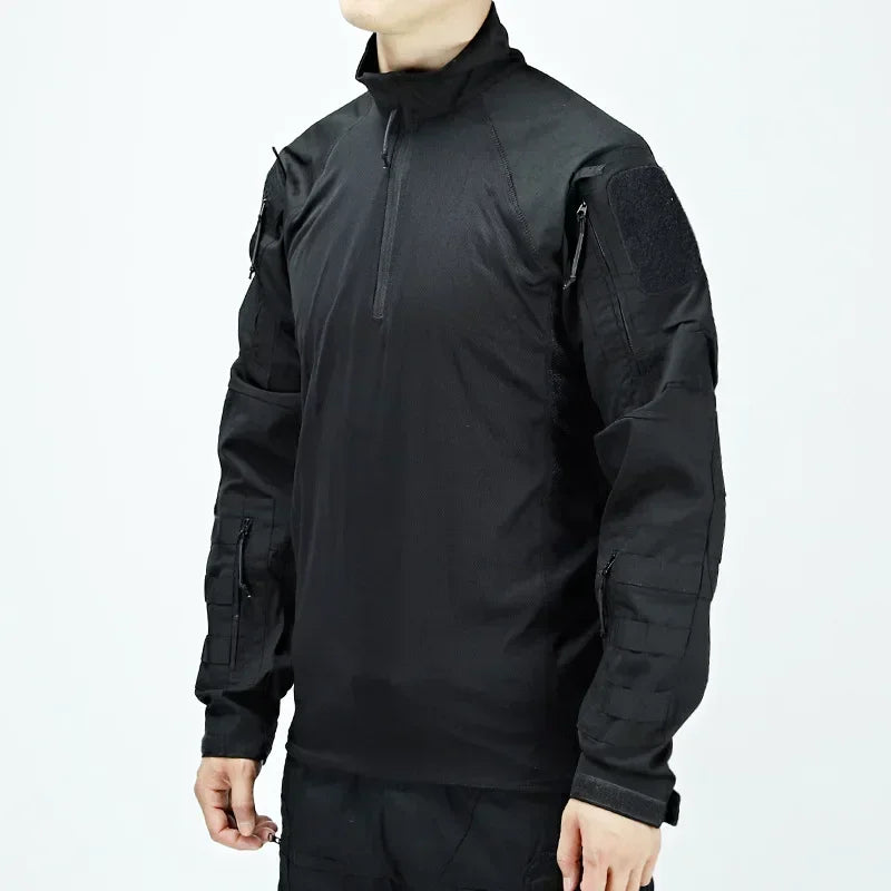 Men's Tactical Camo Combat 2-Piece Set – Waterproof Quick-Dry Hunting Training Suit