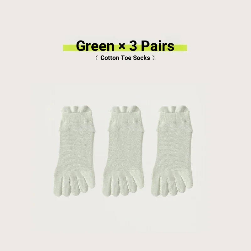 Women's Cotton Toe Socks – Breathable Mesh