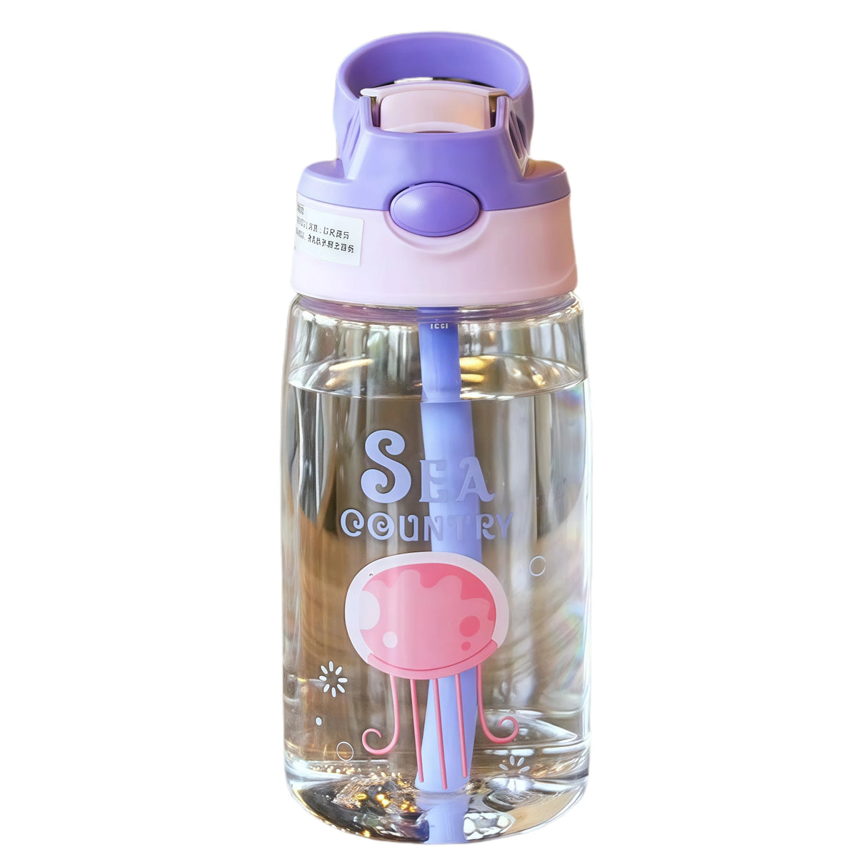 480ml Kids Cartoon Straw Sippy Cup – Portable Leakproof Handgrip Water Bottle for Outdoor Sports