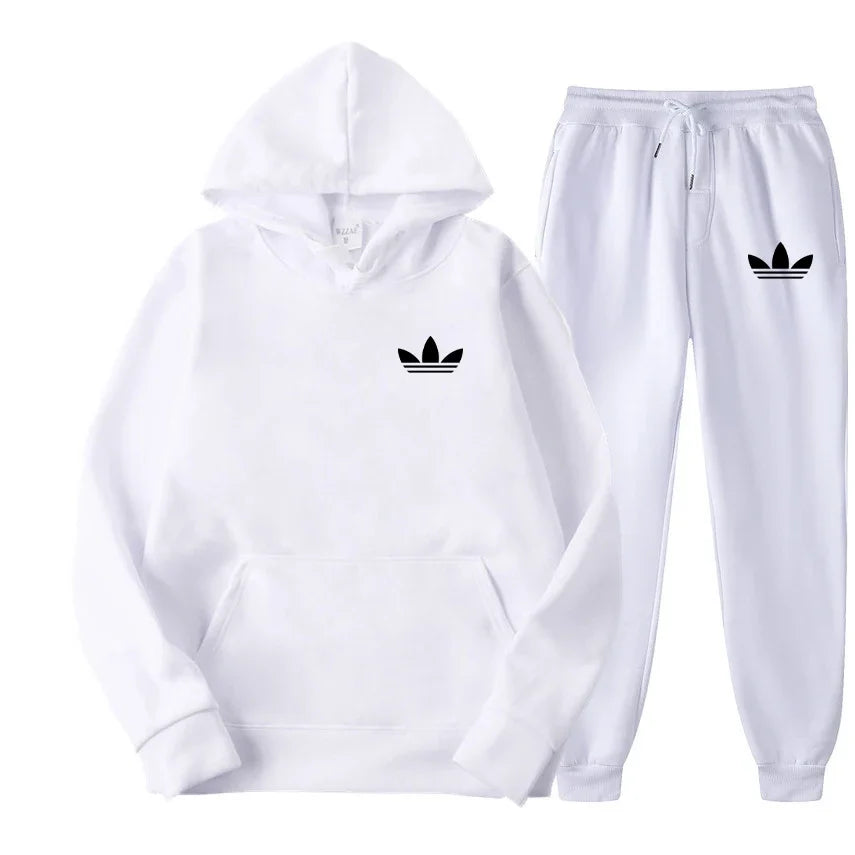 Men's Two-Tone Hoodie & Pants Casual Tracksuit Set – Outdoor Jogging Luxury Sport Suit