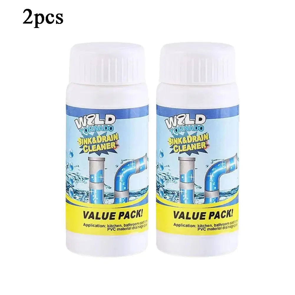 No More Blocked Drains — Powerful Pipe Unclogging Agent & Sewer Powder | Removes Odors & Blockages, 1/2/3/6 Pack Options