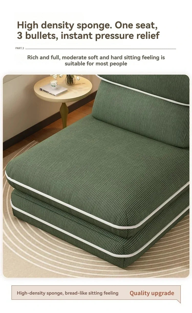 Foldable Fabric Sofa Bed — Lazy Tatami Lounge Chair