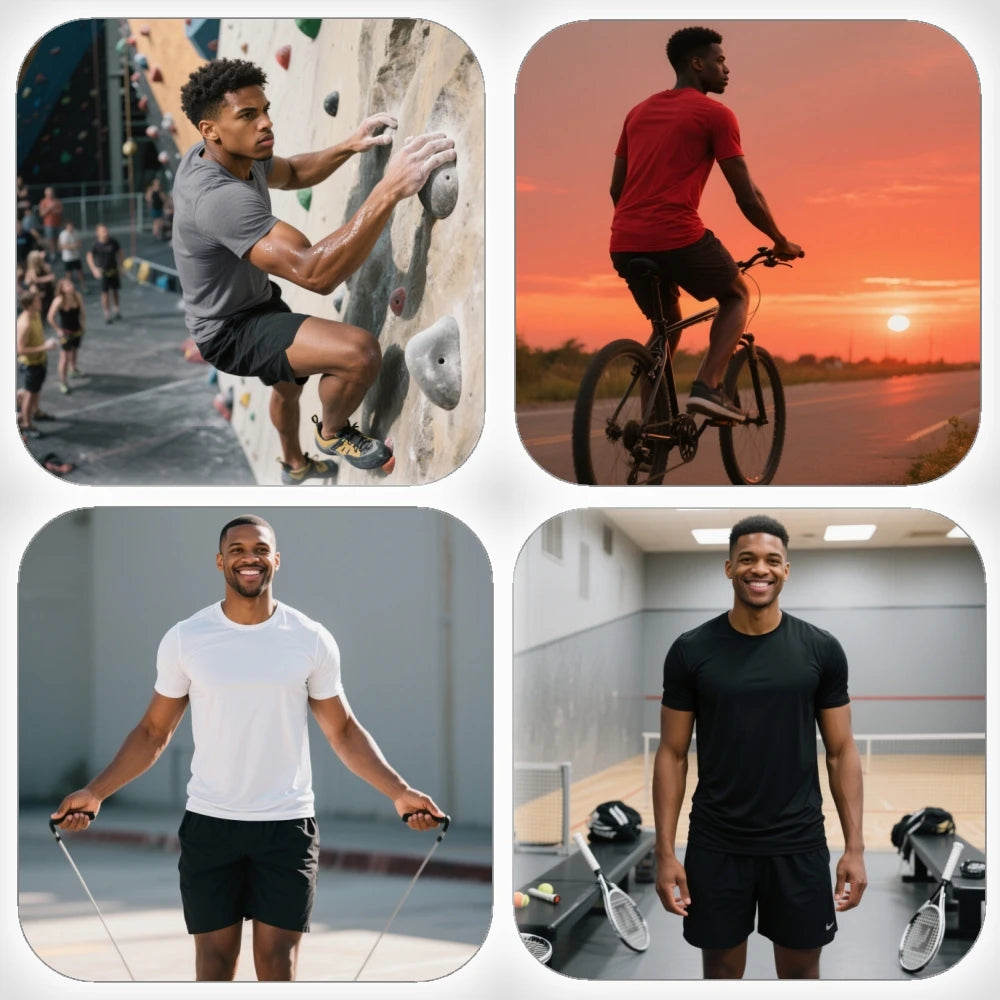 Men's 5-Pack Quick-Dry Short Sleeve Sport Shirts — Moisture-Wicking Training Tees
