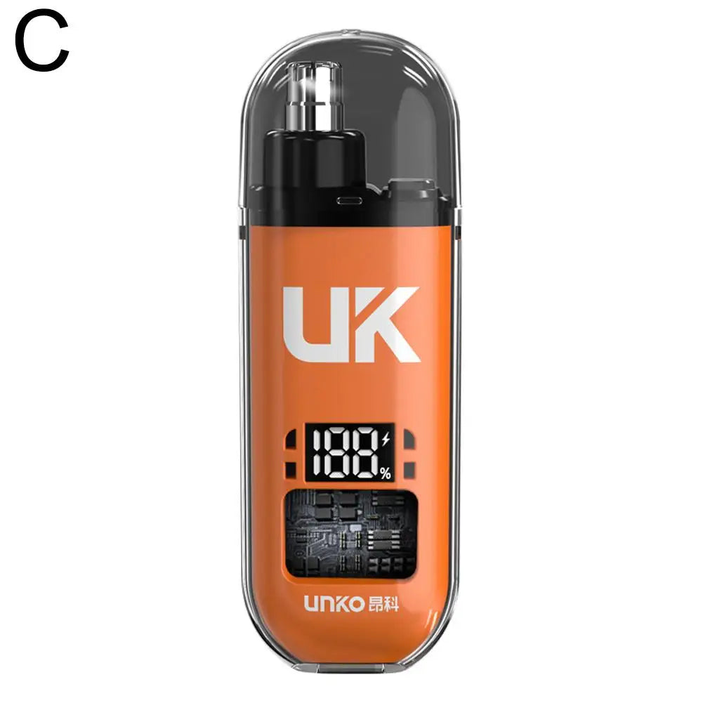 Mini Electric Nose & Ear Hair Trimmer – USB Rechargeable, One-Button Start, Low Noise, Washable