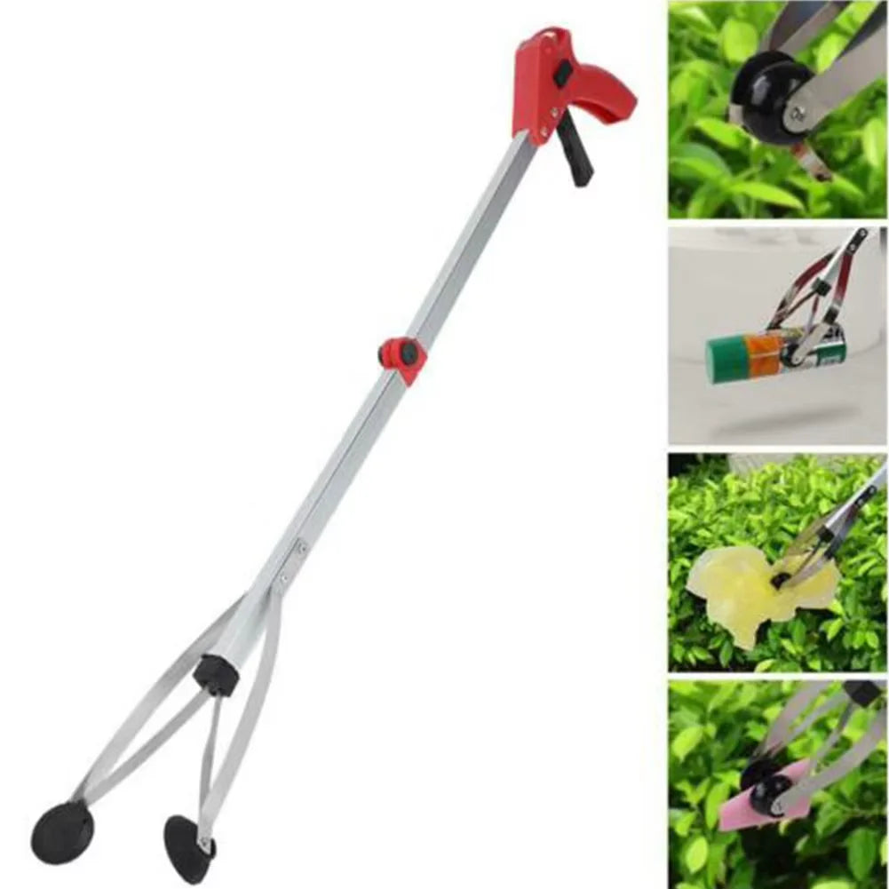 80cm Foldable Grabber Reacher Tool — 360° Rotating Trash Picker & Gripper Extender