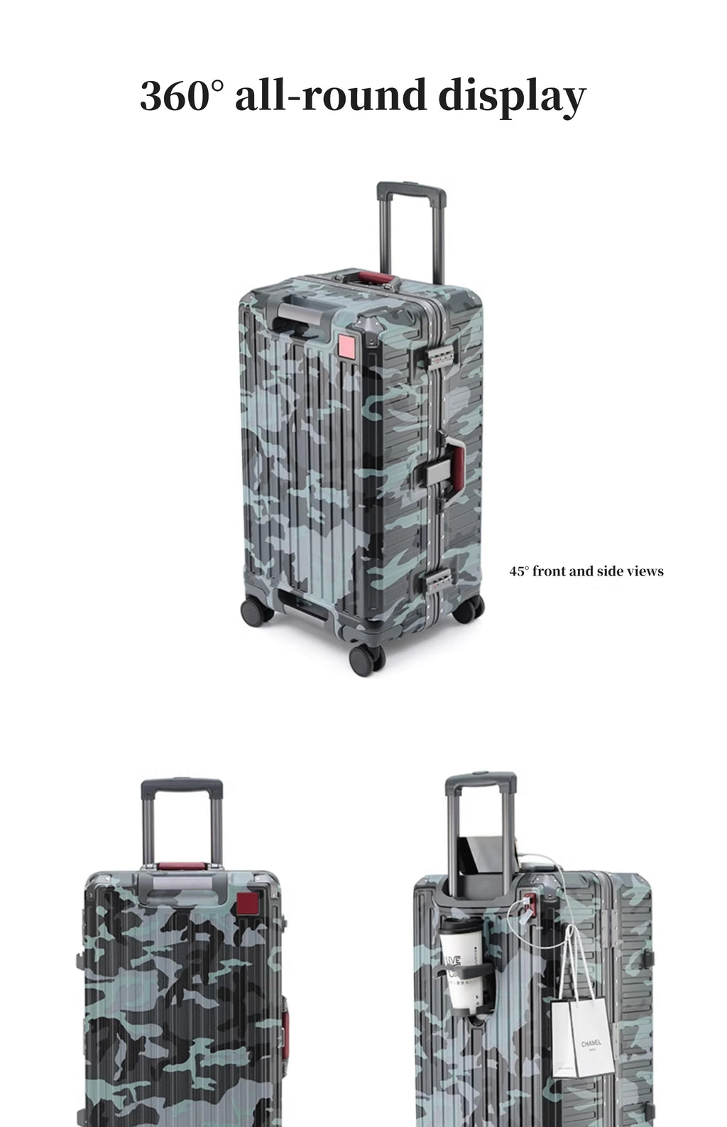 PC Wide-Handle Carry-On Luggage – 20–30 Inch