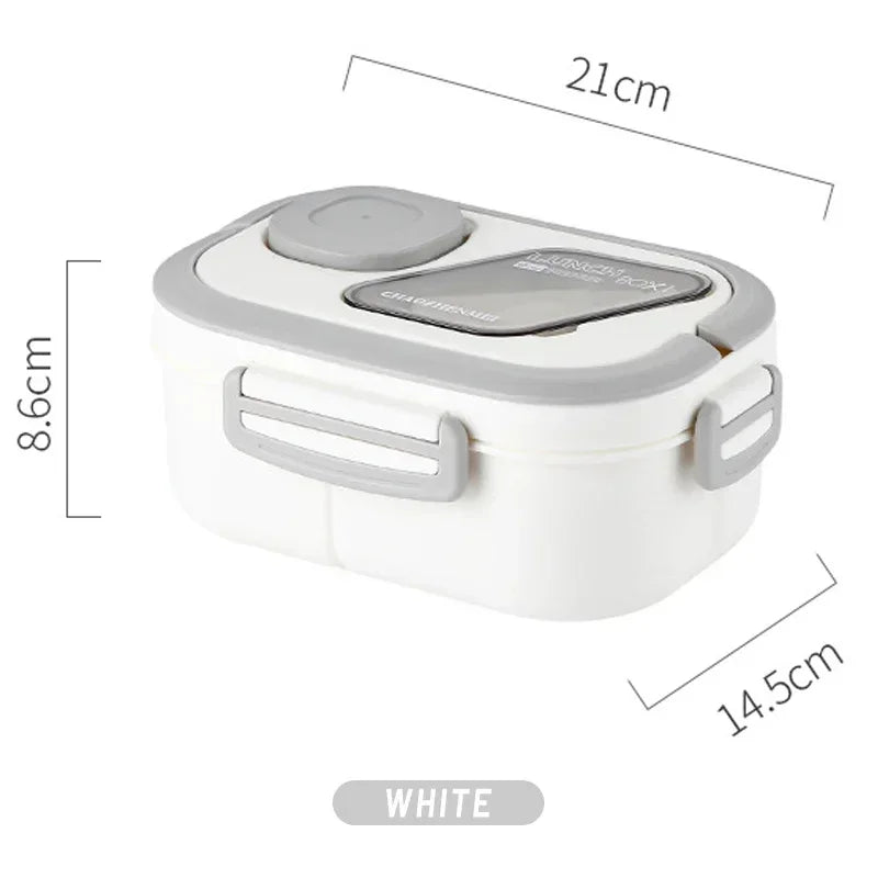 1200ml Wheat Straw Lunch Box – Leakproof Bento with Utensils