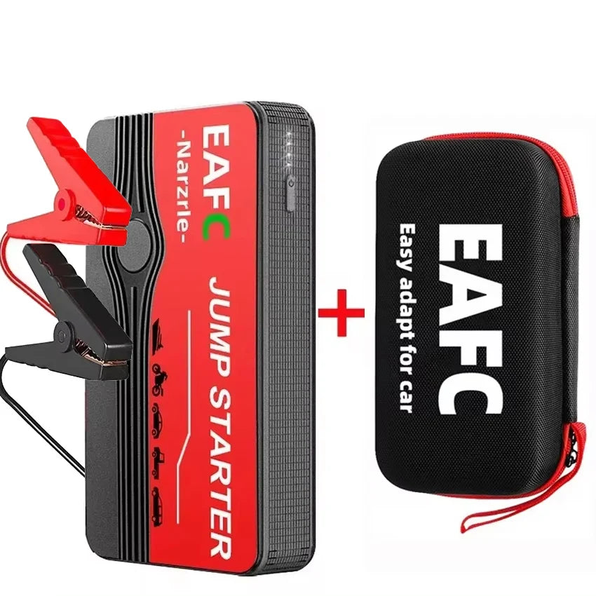EAFC Portable Car Jump Starter — 600A–2000A Peak, 12V Battery Booster & Power Bank with LED Light