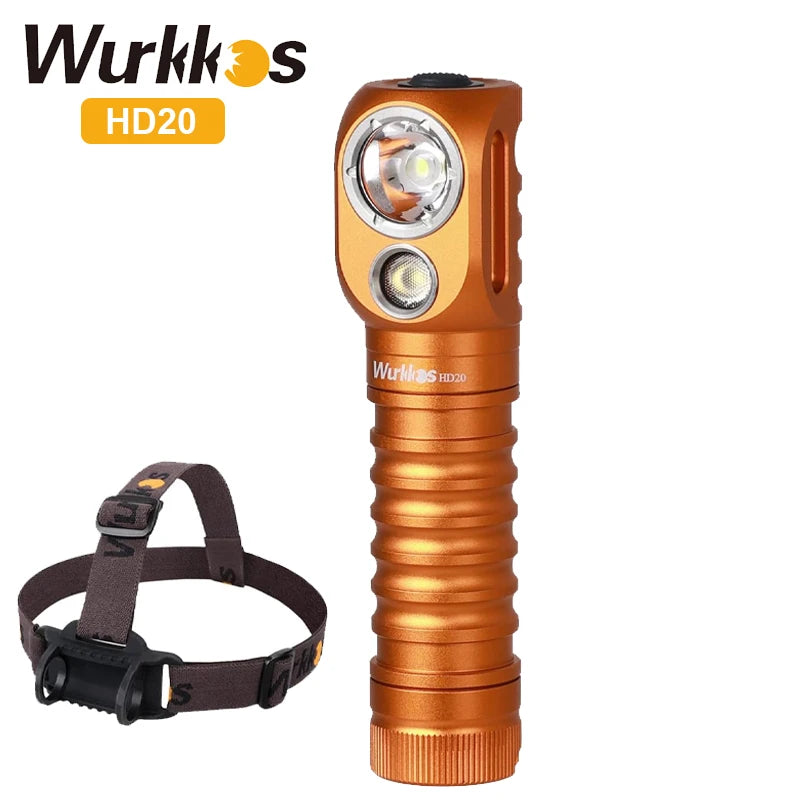 Wurkkos HD20 Rechargeable Headlamp 2000LM – IP68 Magnetic Spotlight Floodlight EDC Power Bank for Camping
