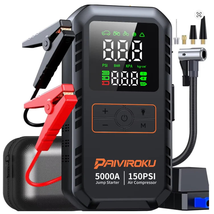 PAIVIROKU Car Jump Starter with Air Compressor