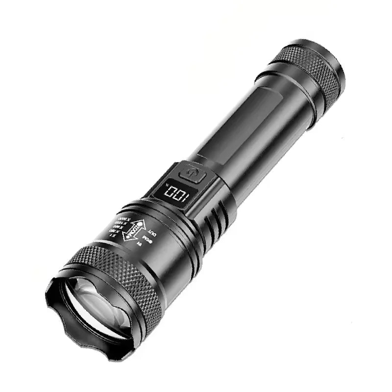 COB+XPE Mini Zoomable Flashlight – 350 Lumen, 3-Mode, USB Rechargeable, Pen Clip, Waterproof Camping Torch