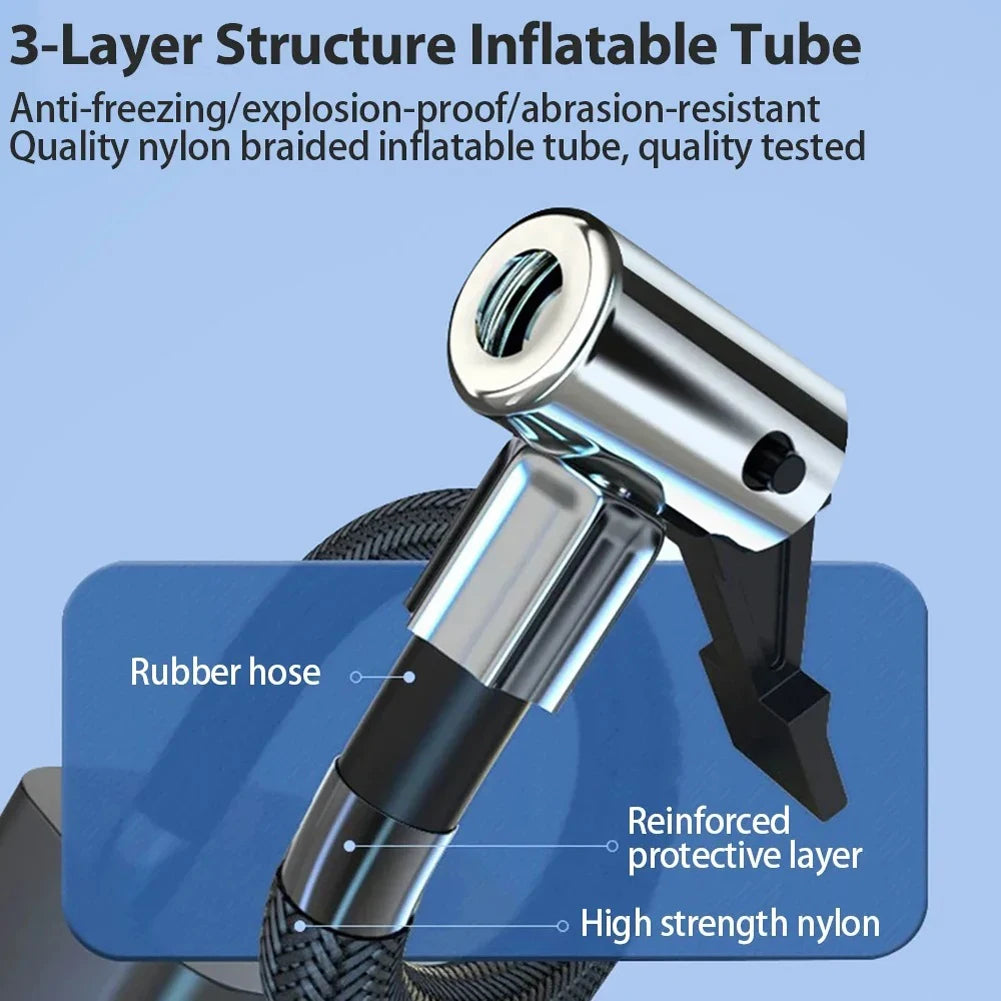 Rechargeable Tire Inflator with Digital Display, 150 PSI