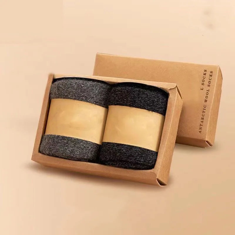 Men's Thick Wool-Blend Socks, 2 Pairs