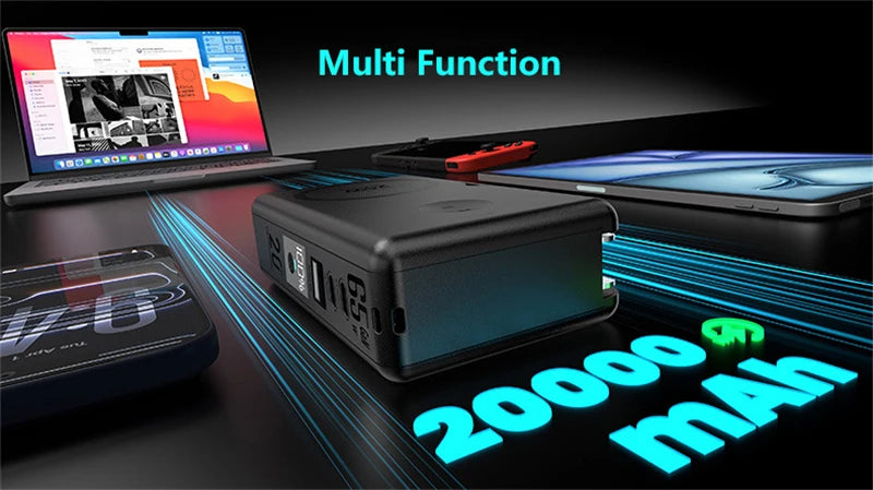 65W GaN 6-in-1 Power Bank with Qi2.2 25W Magnetic Wireless Charging for iPhone, Apple Watch & Laptop