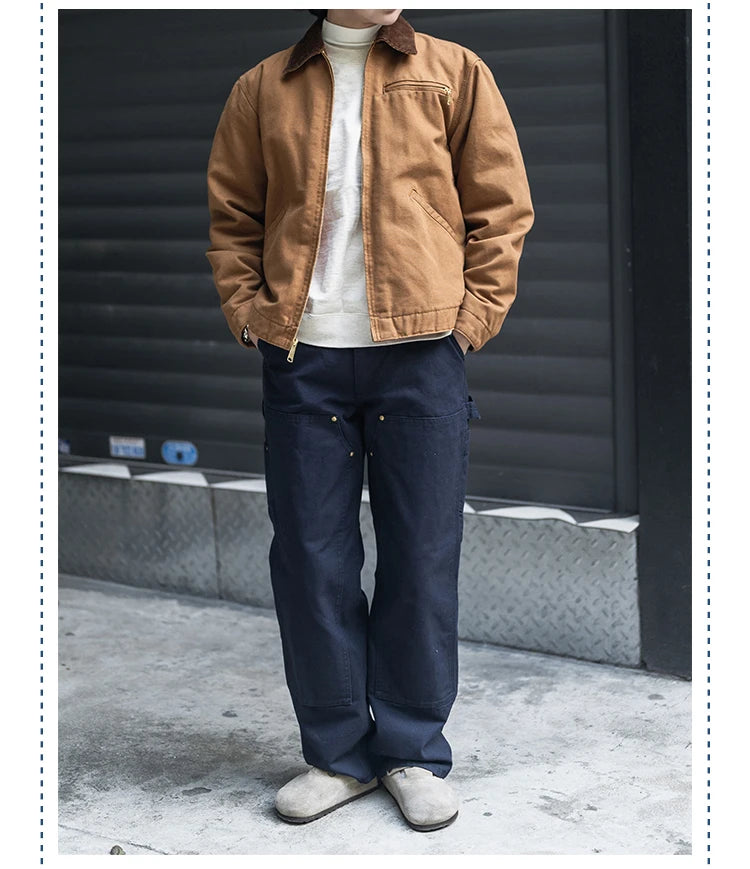Double Knee Canvas Work Pants – Men's Heavyweight Cotton Carpenter Pants