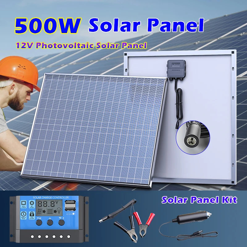 500W–1000W Solar Panel Kit — Complete Off-Grid Solar System for Home, RV & Cabin