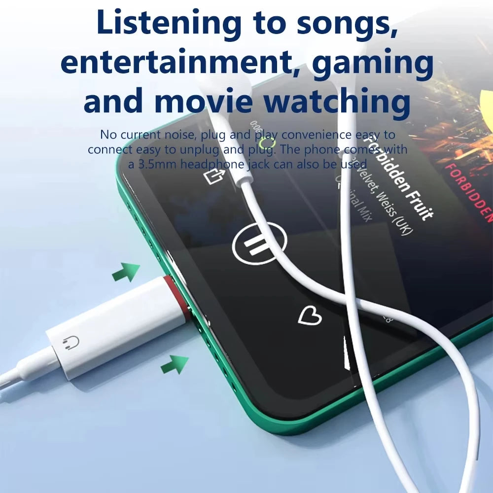 USB-C to 3.5mm Headphone Adapter for iPhone & Samsung