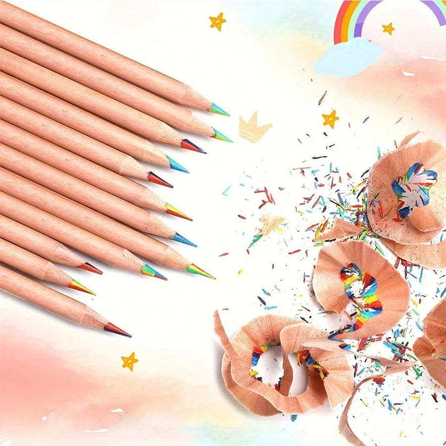 Rainbow Drawing Pencils in 6, 12 or 24 Packs