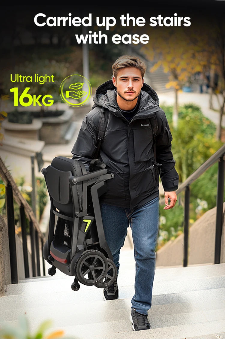 Lightweight 4-Wheel Mobility Scooter, Foldable