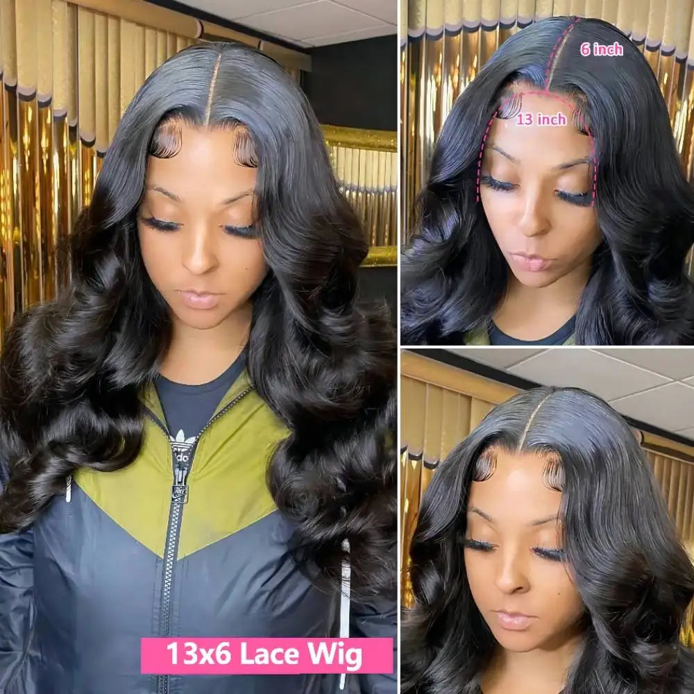 200 Density Body Wave Lace Front Wig | 13x4 13x6 360 Lace 5x5 HD Transparent Pre-Plucked Brazilian Human Hair