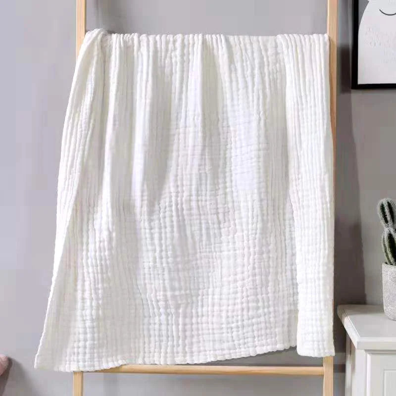 Baby Muslin Swaddle Blanket – Soft Cotton Newborn Wrap, Bath Towel & Stroller Cover, 105x105cm