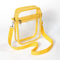 Women's Clear Stadium Crossbody Bag – PVC Transparent Shoulder Purse with Front Pocket