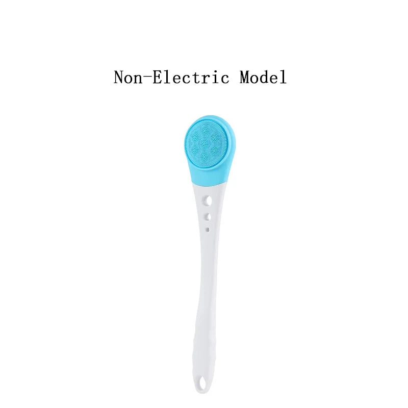 Silicone Electric Body Scrubber – IPX7 Waterproof Cordless Shower Brush with Back Massage & Exfoliating Heads