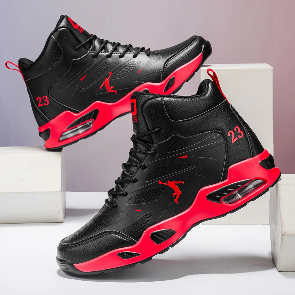 Men's High-Top Air Cushion Basketball Shoes – Non-Slip Breathable Sneakers