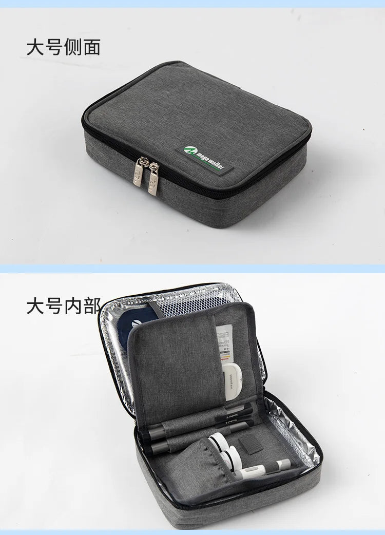 MegaWalke Insulin Cooler Bag – Portable Insulated Diabetic Travel Case with Aluminum Foil Lining