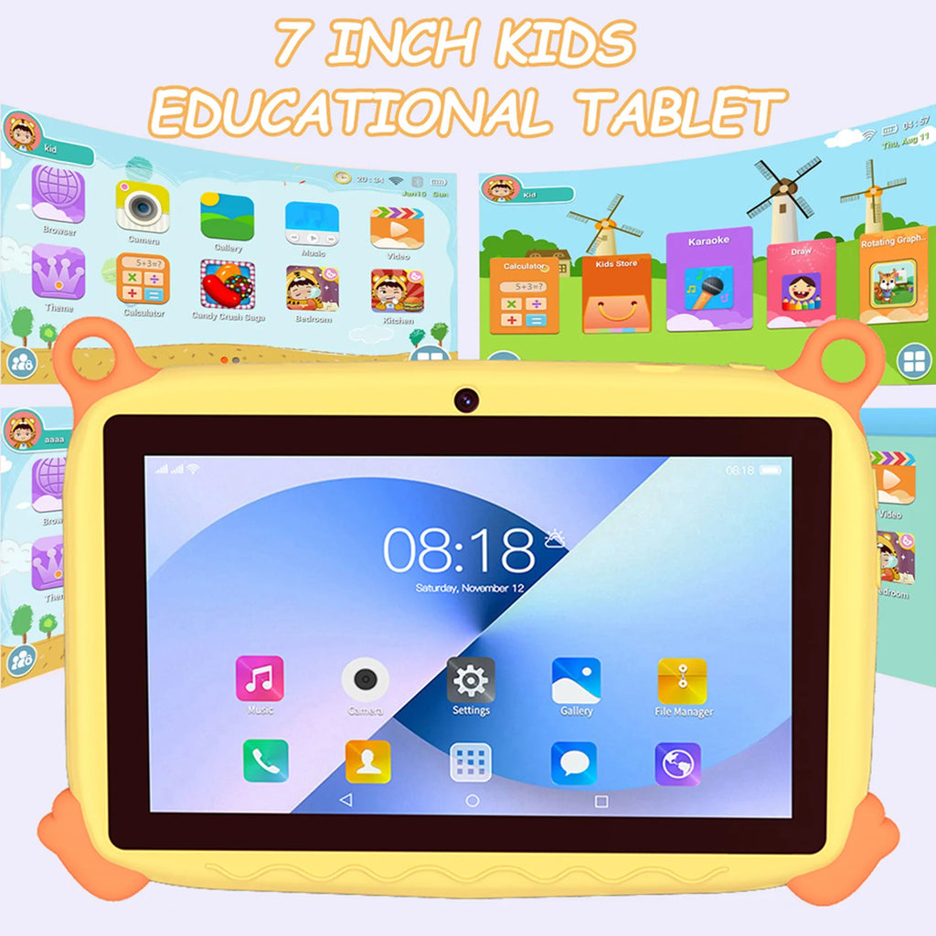 BDF 7" Kids Tablet – 4GB RAM, 64GB, Android 13, 5G Wi-Fi, 1280x800 IPS