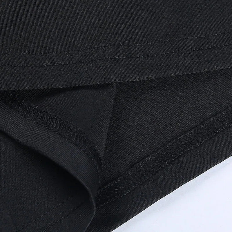 Gothic Halter Bandage Midi Dress — High Split Sexy Alt Partywear