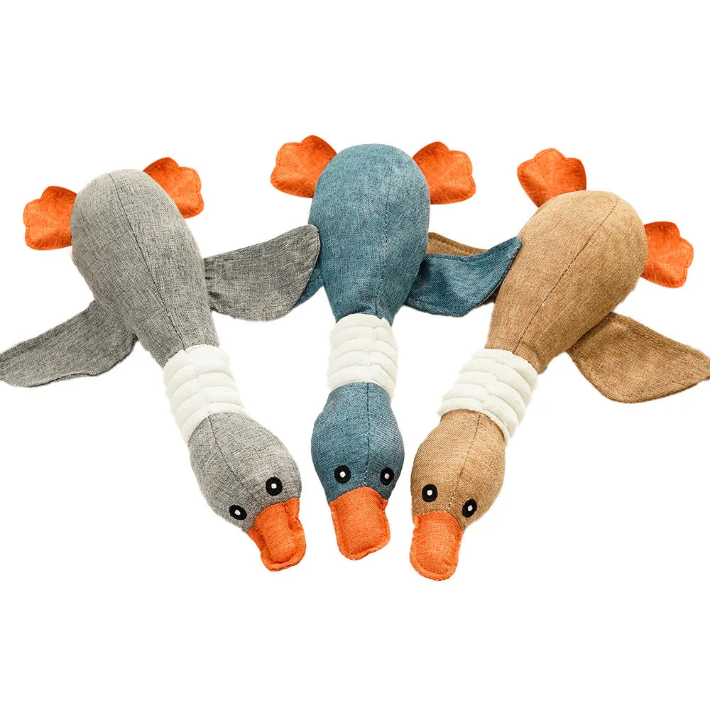 Geese Squeaky Chew Toy for Dogs & Cats