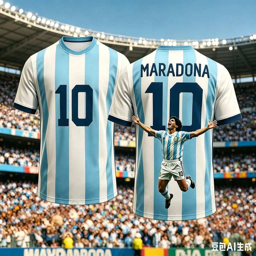 Maradona Commemorative 3D Print T-Shirt — Quick-Dry Breathable Sports Tee