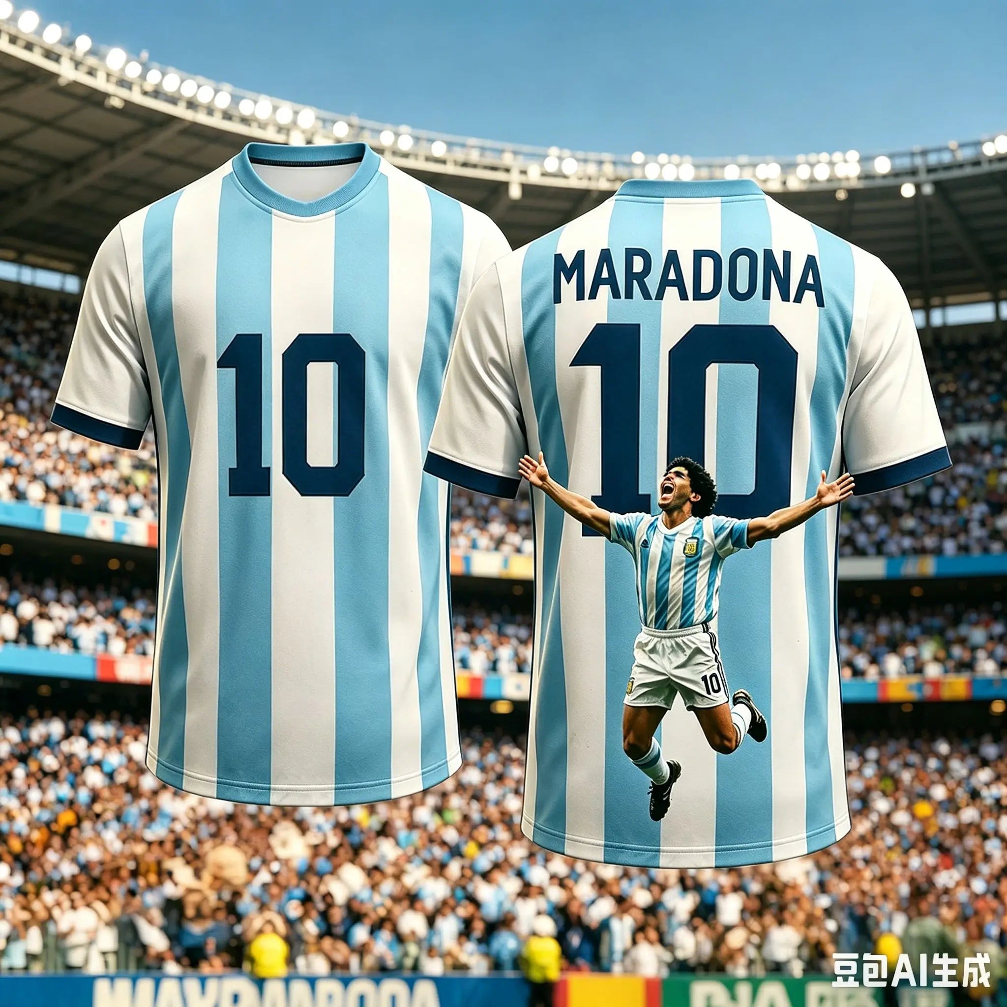 Maradona Commemorative 3D Print T-Shirt — Quick-Dry Breathable Sports Tee