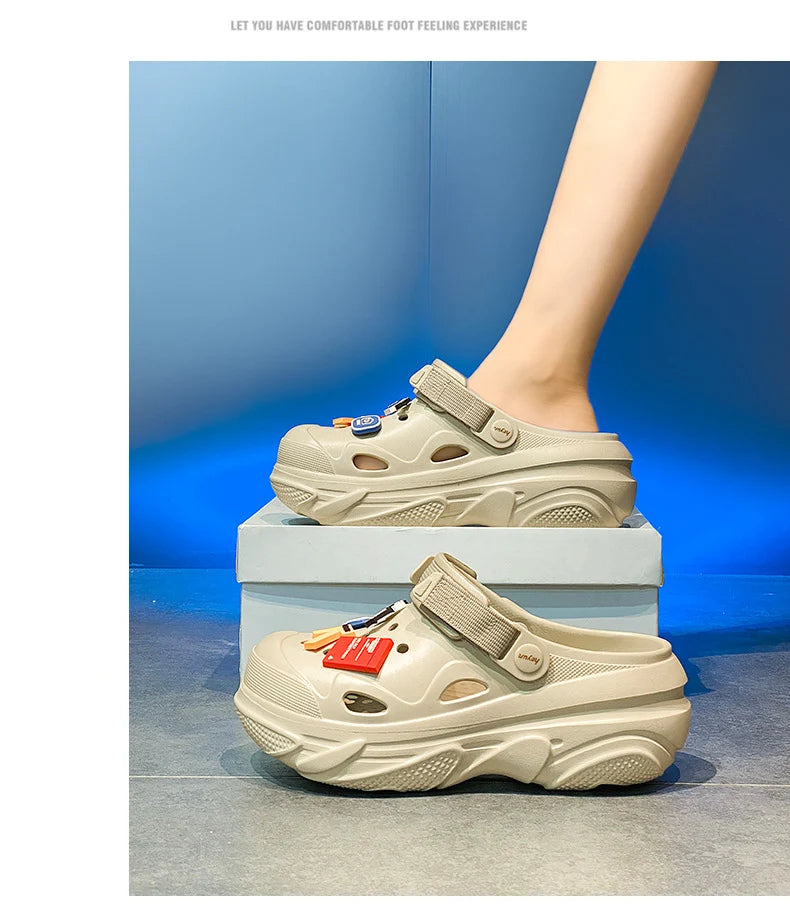 Women's Anti-Slip Platform Slippers – Lightweight Breathable Fishing Sandals