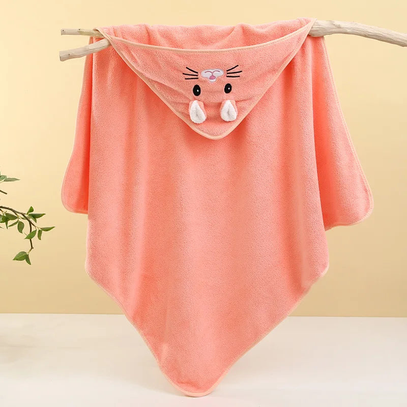 Soft Absorbent Baby Bath Towel – Newborn Swaddle Wrap & Receiving Blanket for Girls & Boys