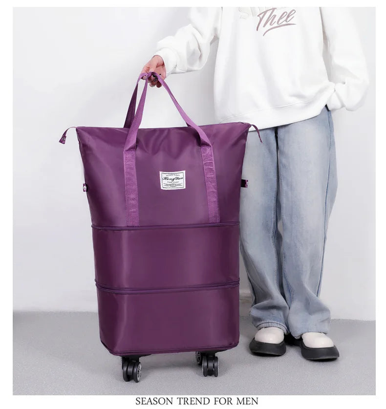 Expandable Fitness Travel Bag – Wet-Dry Storage & Wheels