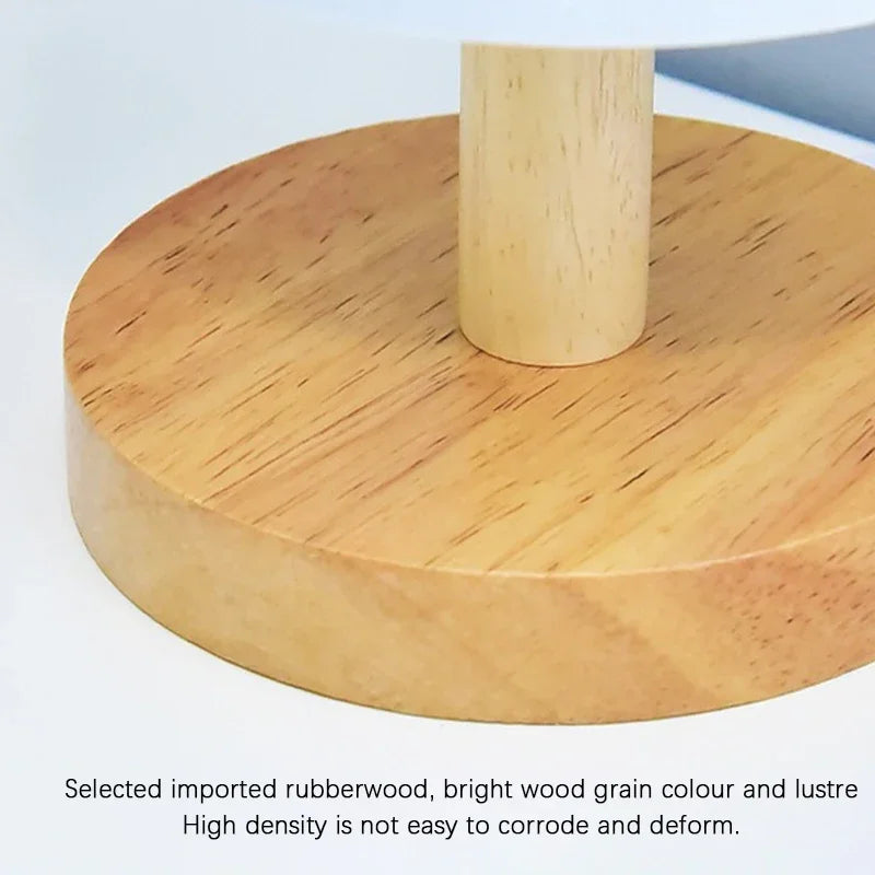 Square Table Lamp – Warm LED & Fabric Shade