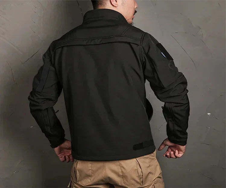 Men's Tactical Soft Shell Jacket & Cargo Pants Set – Waterproof Fleece-Lined Winter 2-Piece