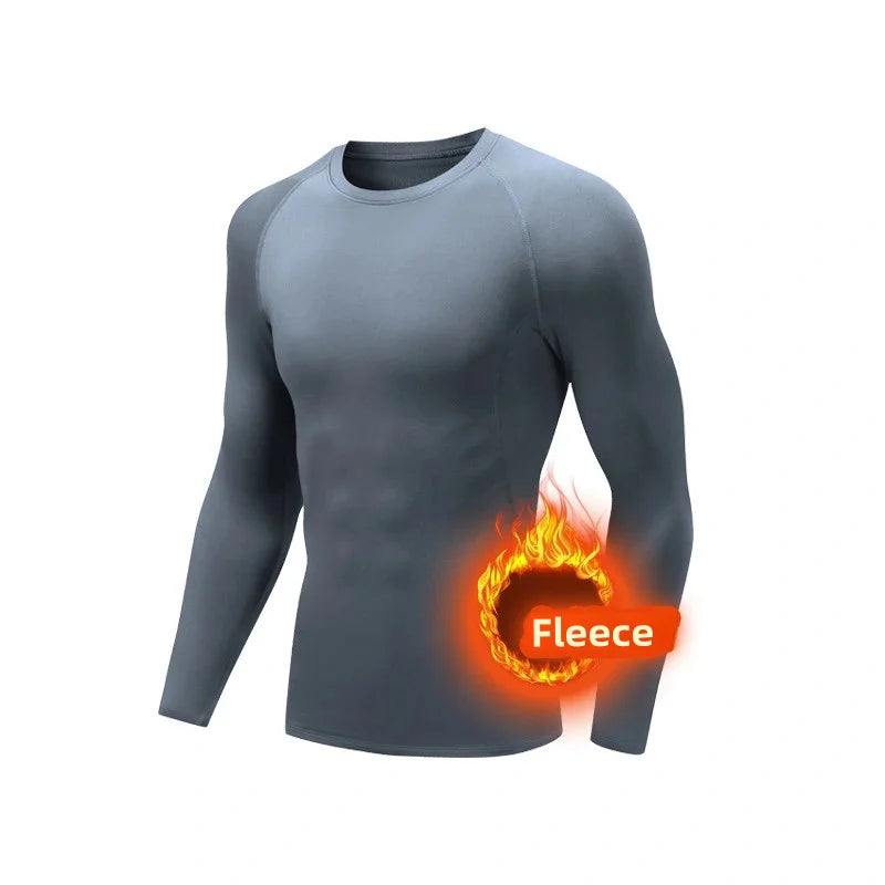 Men's Thin Fleece Thermal Compression Underwear — Warm Base Layer