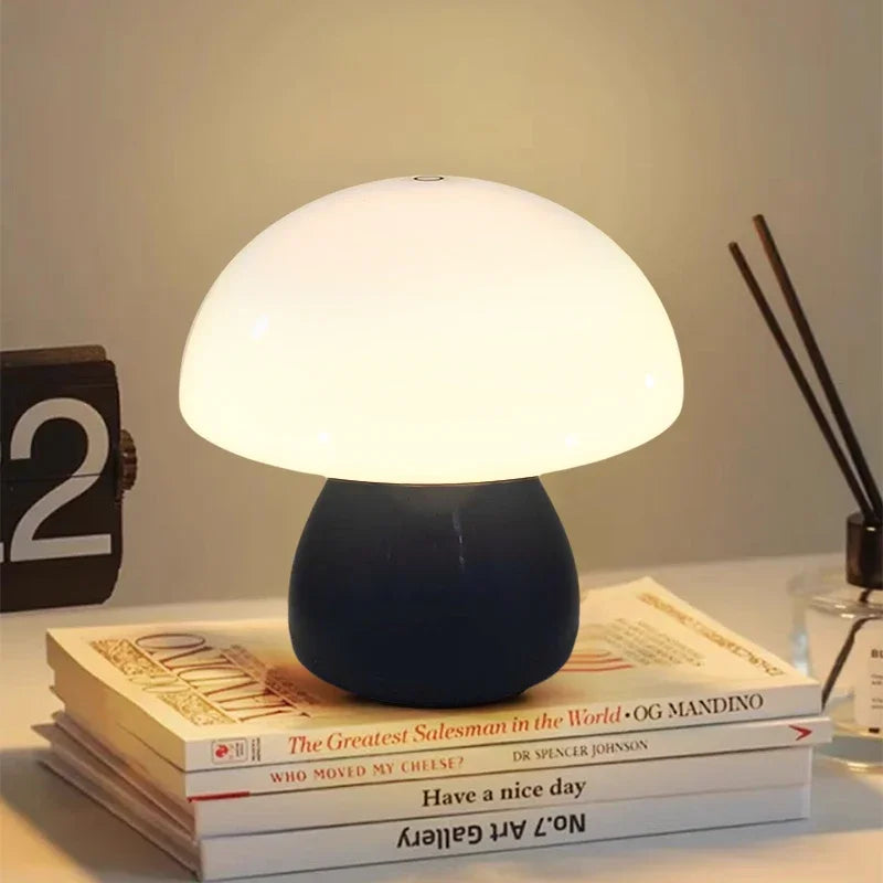 Rechargeable Mushroom Lamp – USB-C Touch Control