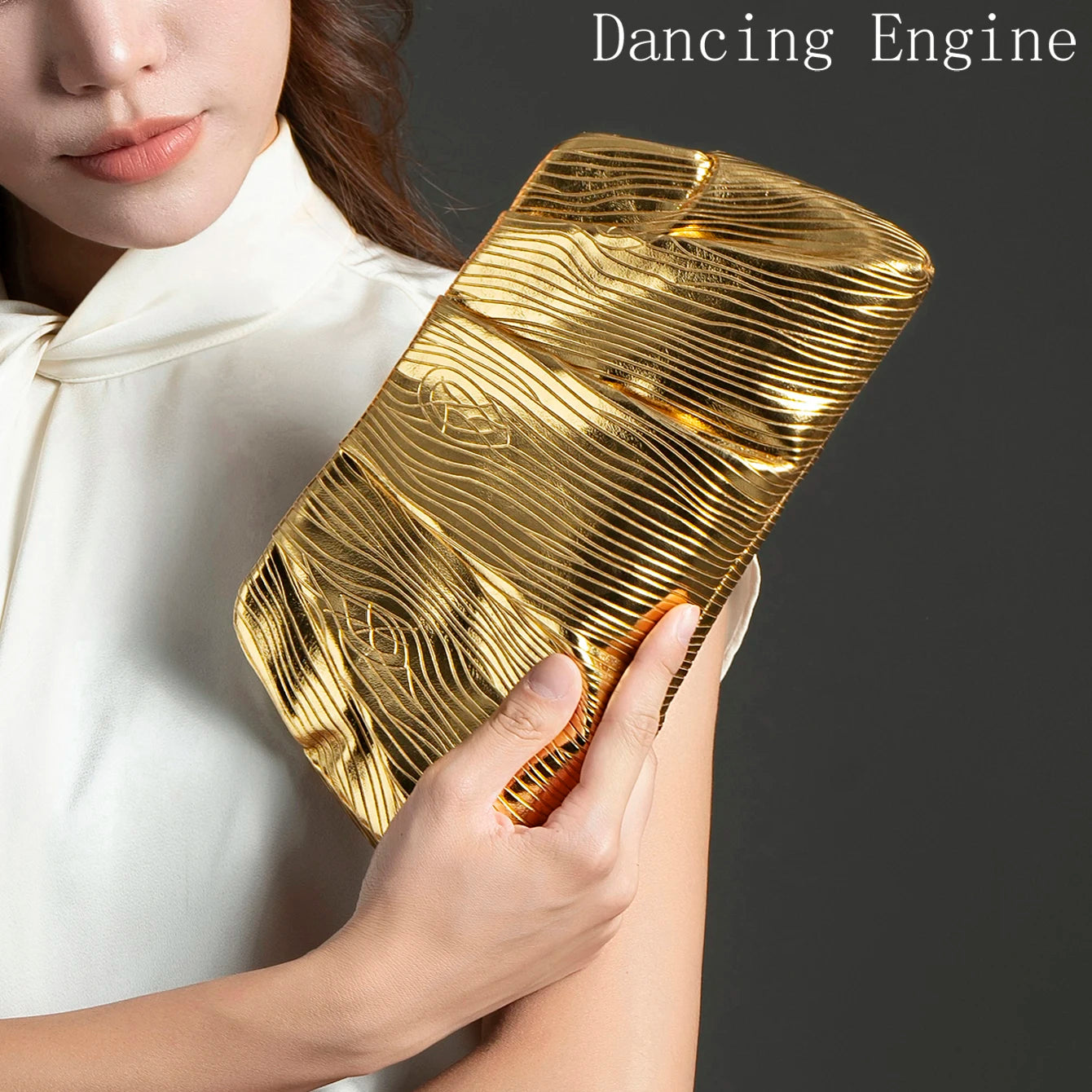 Luxury PU Evening Clutch Bag – Designer Wedding Party Shoulder Purse for Women