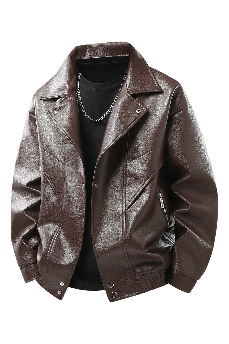 Men's Lapel Jacket – Loose Fit Casual Layer