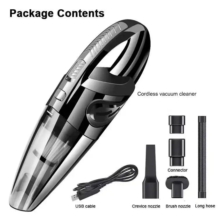 Portable Wireless Handheld Vacuum Cleaner – Powerful Suction for Car, Home & Pet Hair