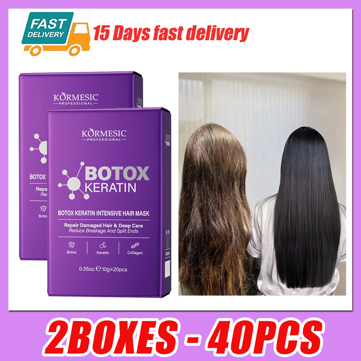 Keratin Hair Mask — 5 Second Repair for Damaged, Frizzy & Dry Hair